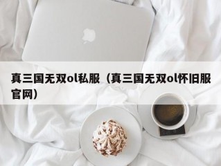 真三国无双ol私服（真三国无双ol怀旧服官网）