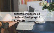 adobeflashplayer11.1（adobe flash player111手机版）