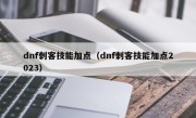 dnf刺客技能加点（dnf刺客技能加点2023）