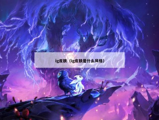 ig皮肤（ig皮肤是什么风格）